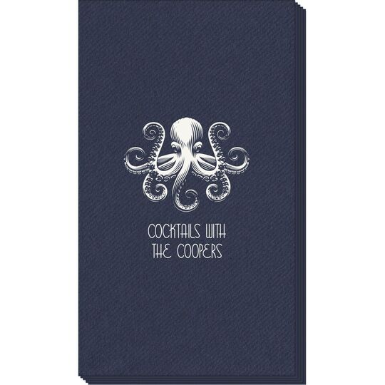 Octopus Linen Like Guest Towels